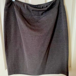 Gray knit work skirt